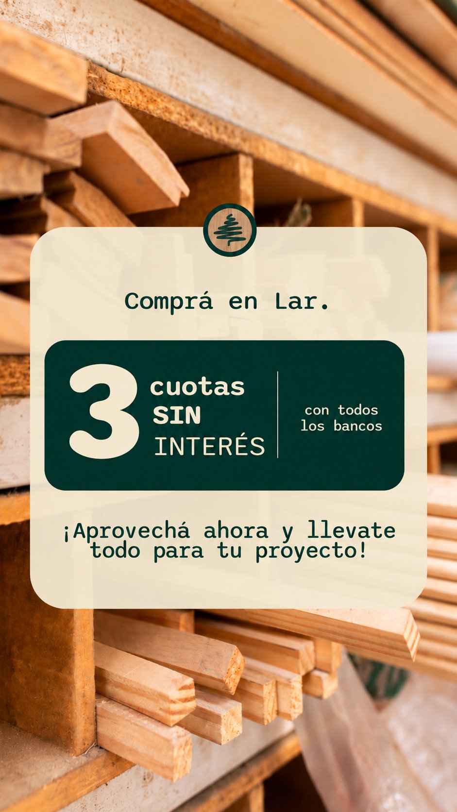 3 cuotas sin interés